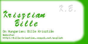 krisztian bille business card